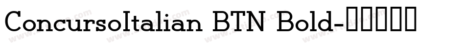 ConcursoItalian BTN Bold字体转换